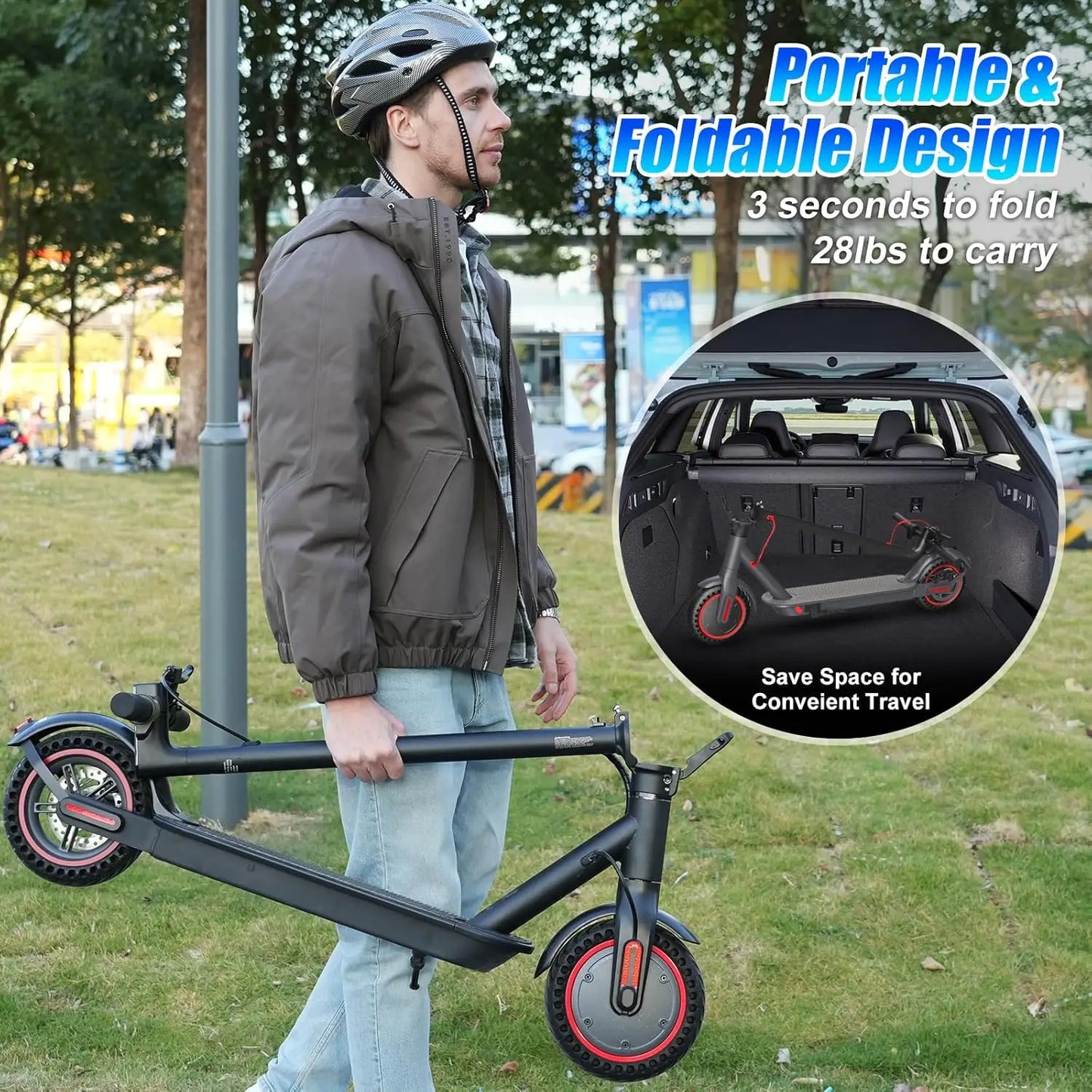 350W Folding Electric Scooter For Adults 36V Battery