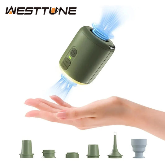 WestTune Portable Air Pump With Camping Lantern and Magnetic Design