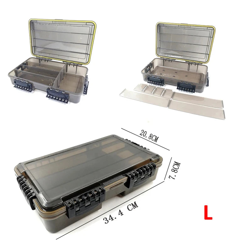 JSFUN Waterproof Tackle Box For Fishing Gear With Ample Storage