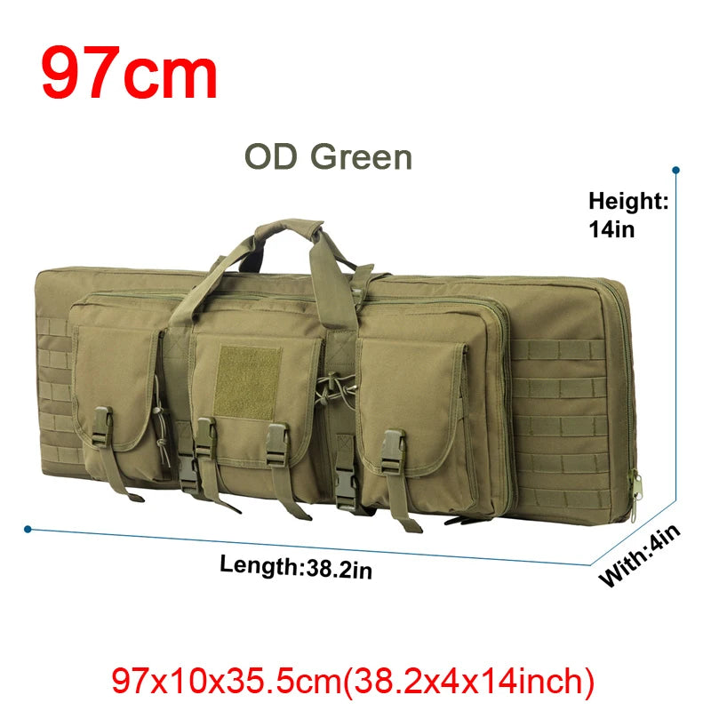 LQARMY Tactical Double Rifle Case With Molle Rifle Bag