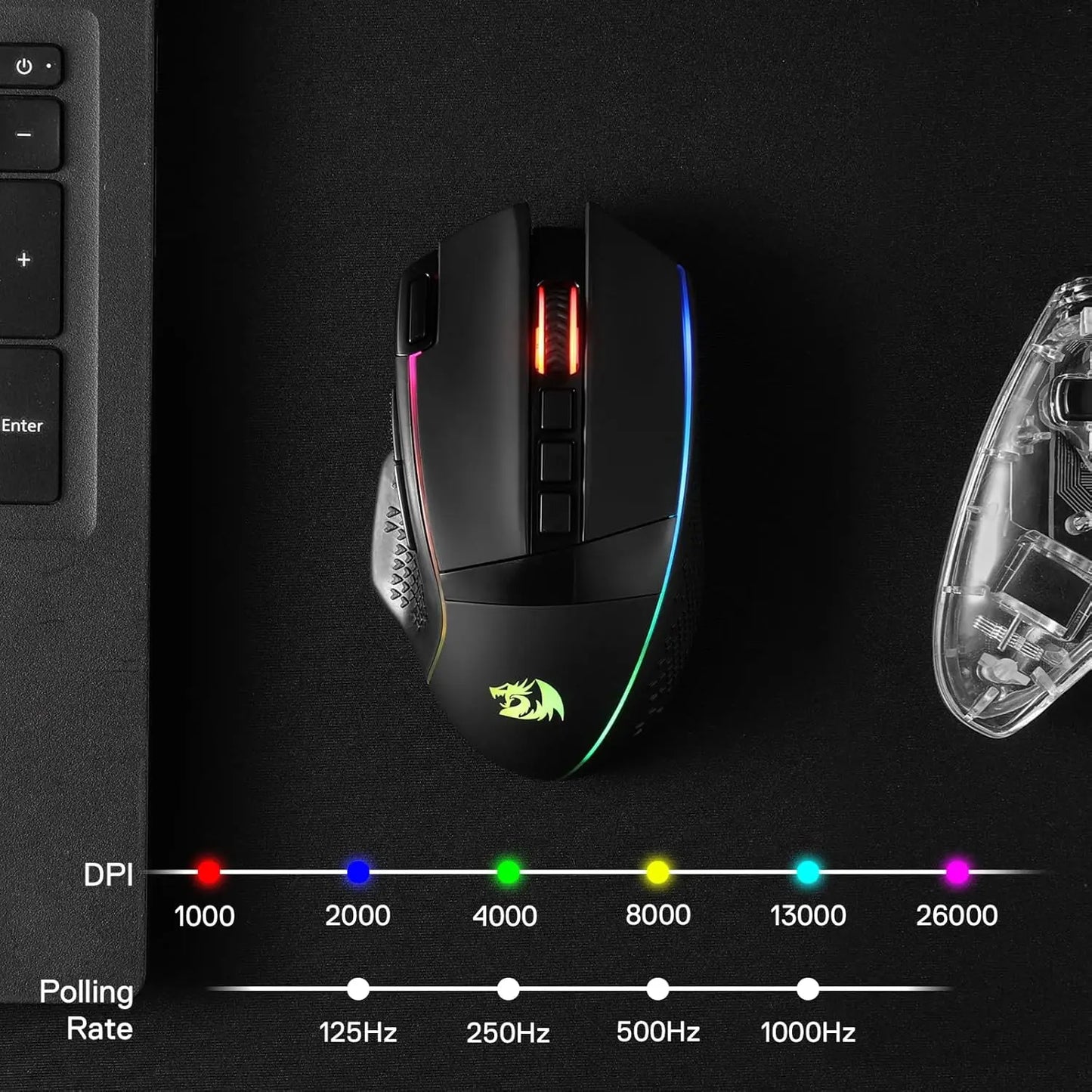 Redragon M991 Wireless Gaming Mouse 24600 DPI 3-Mode