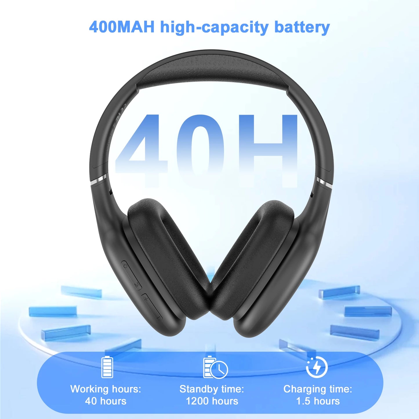 BT1638 Bluetooth 5.4 Headphones With Long Playtime