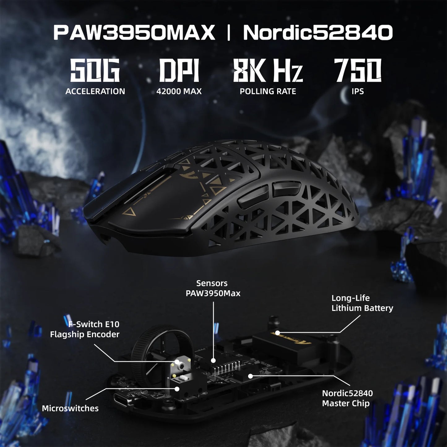 Attack Shark R5 Ultra Wireless Gaming Mouse With 42000 DPI