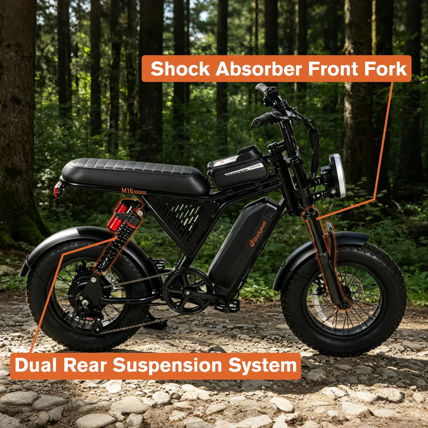 Bodywel M16 Fat Tire Electric Bike All Terrain Off Road
