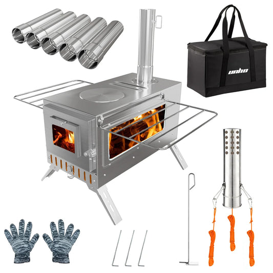 Wood Burning Stove Portable for Outdoor Heating and Cooking