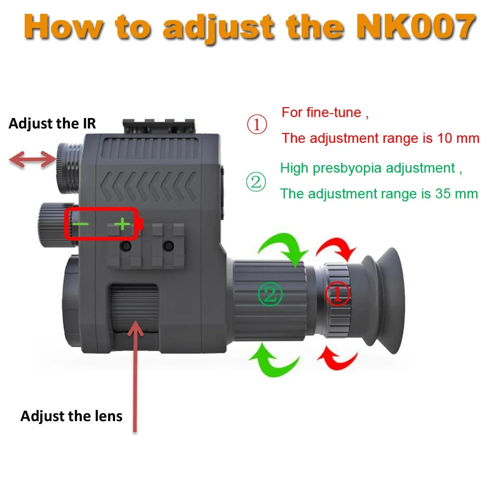 Megaorei Digital Night Vision Riflescope Monocular 1080P 8X Zoom
