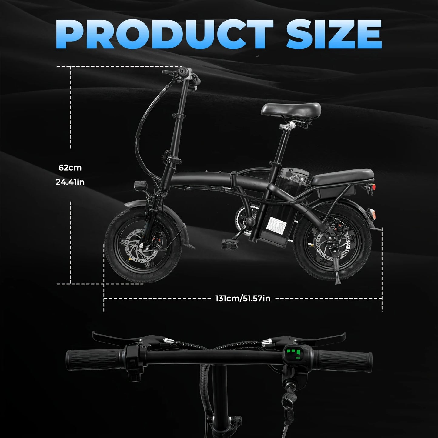 LELEKUAI Folding Electric Bicycle for Adults and Teens