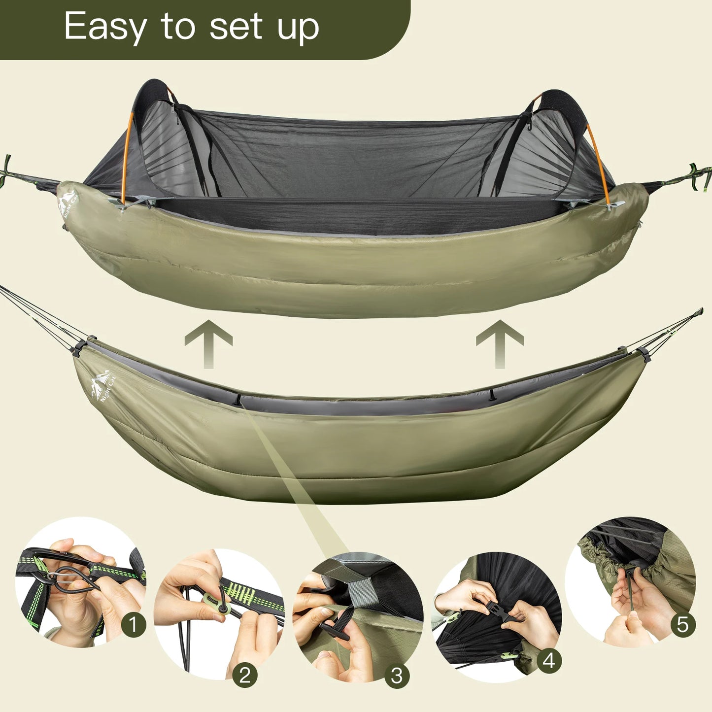 Insulated Hammock Underquilt Sleeping Bag For All Seasons