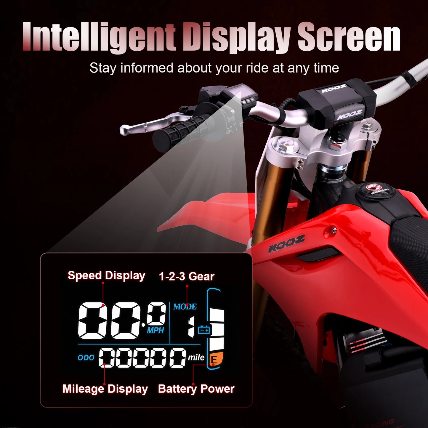 KOOZ HP131E-L 72V 8000W Pro Electric Dirt Bike for Adults