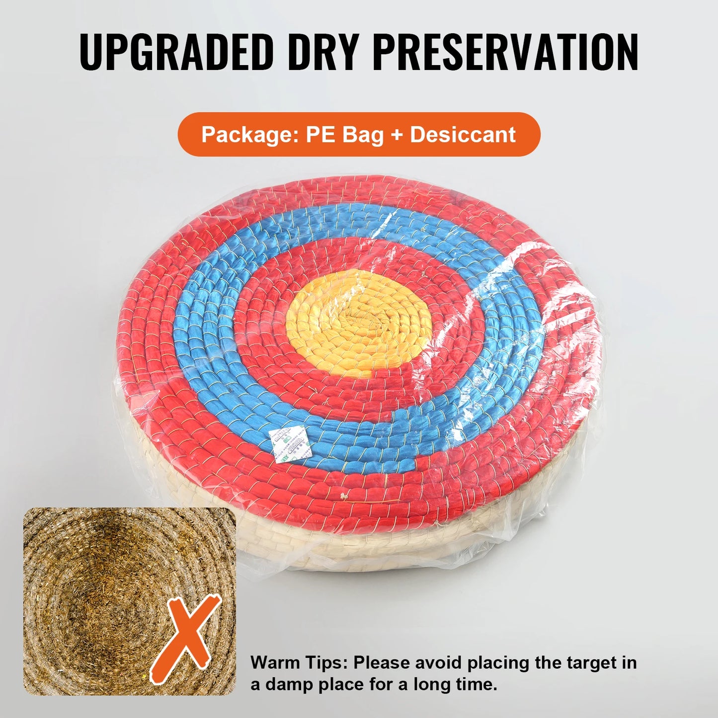 Traditional Straw Round Archery Target for Backyard Practice