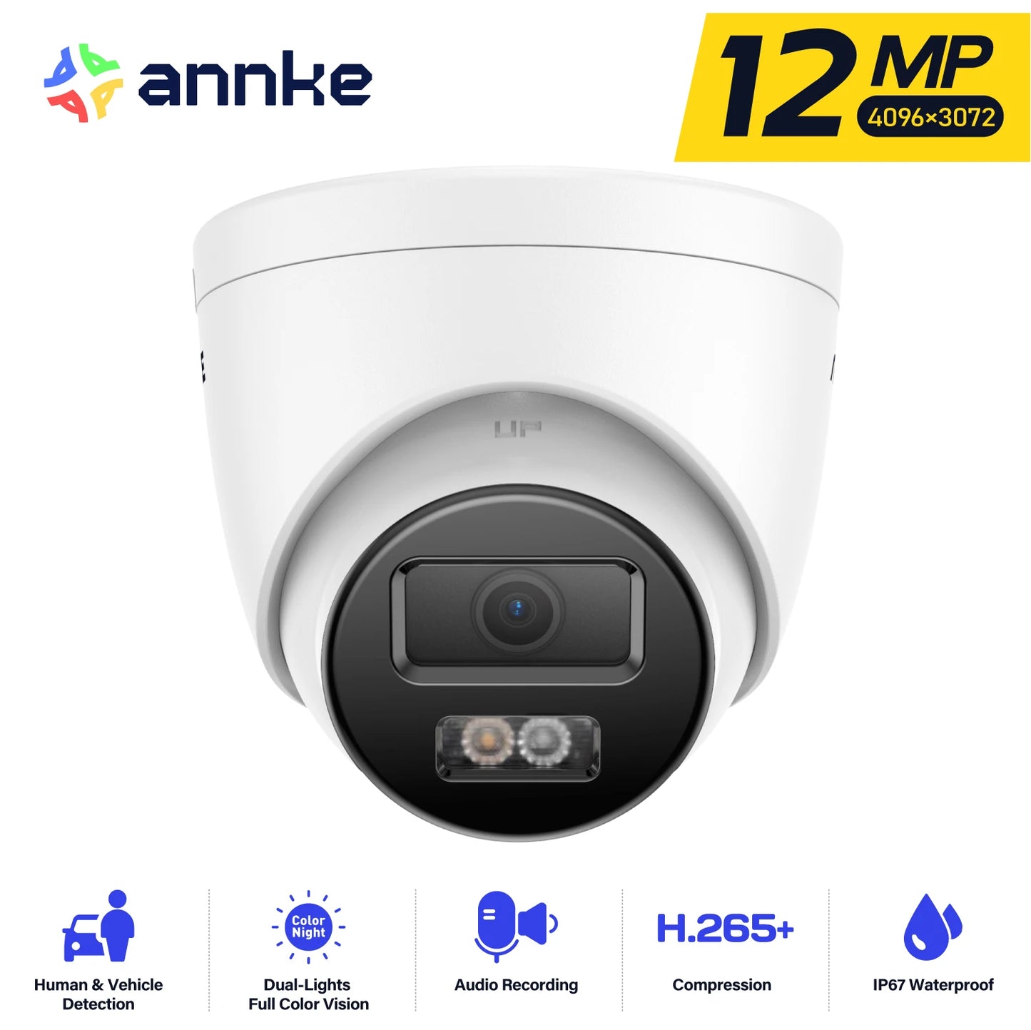 ANNKE 12MP 3K Outdoor Smart Dual Light PoE Security Camera