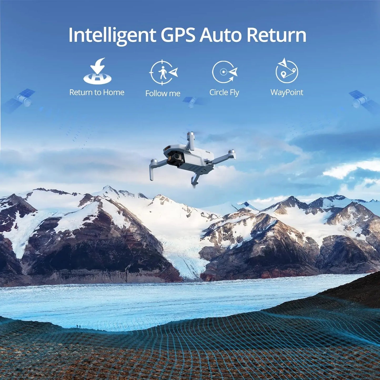 Potensic GPS Auto Return Drone With 4K Camera And Waypoint Flight Gimbal