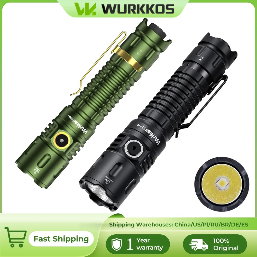 Wurkkos TD04 Rechargeable Tactical Flashlight For Everyday Carry