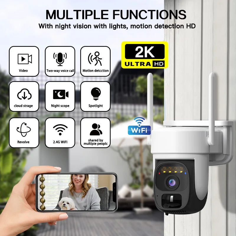 SZSINOCAM Wireless Solar-Powered Pan-Tilt Camera Outdoor WiFi Surveillance
