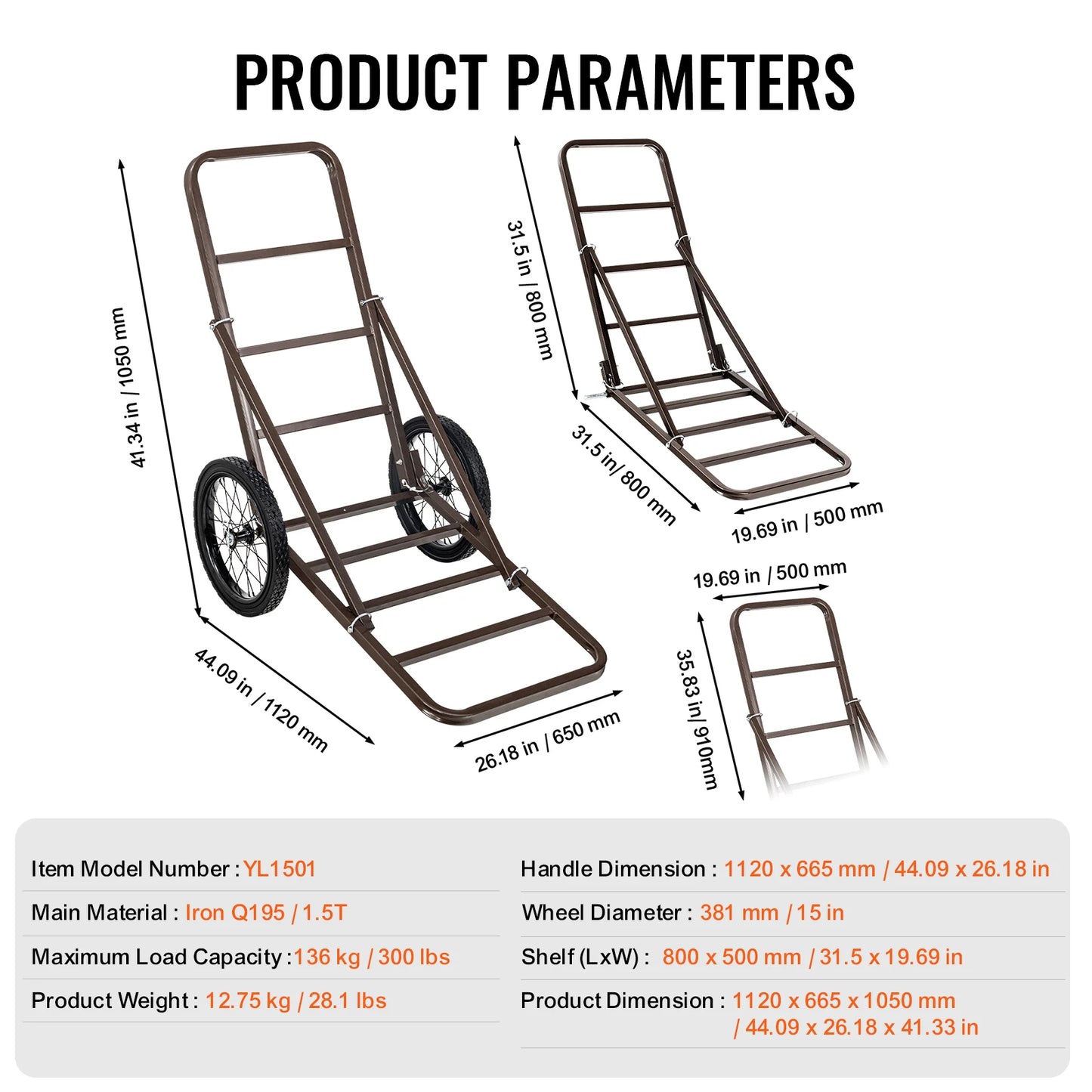 Deer Cart Folding Utility Cart For Hunting And Fishing Trips