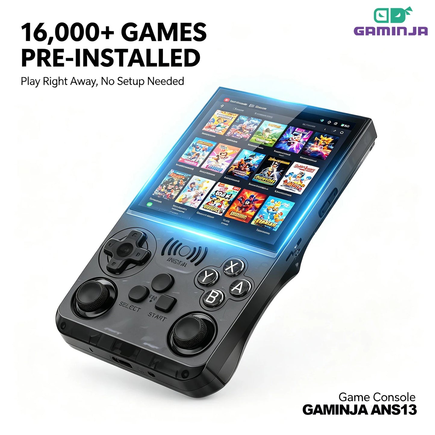 Gaminja ANS13 Retro Handheld Console With Over 16,000 Games