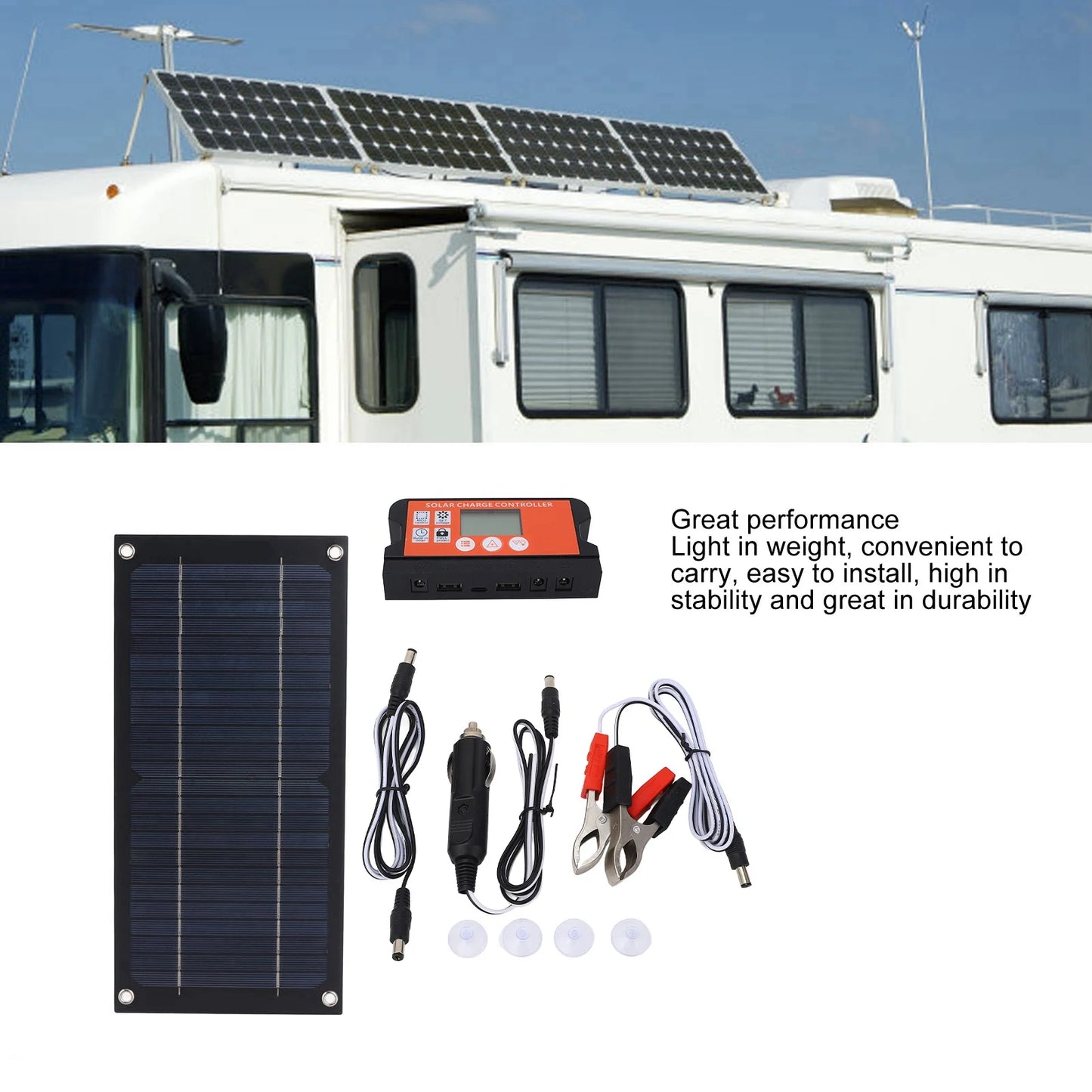 YOSOO Portable 600W Solar Panel Charger Kit With 100A Controller