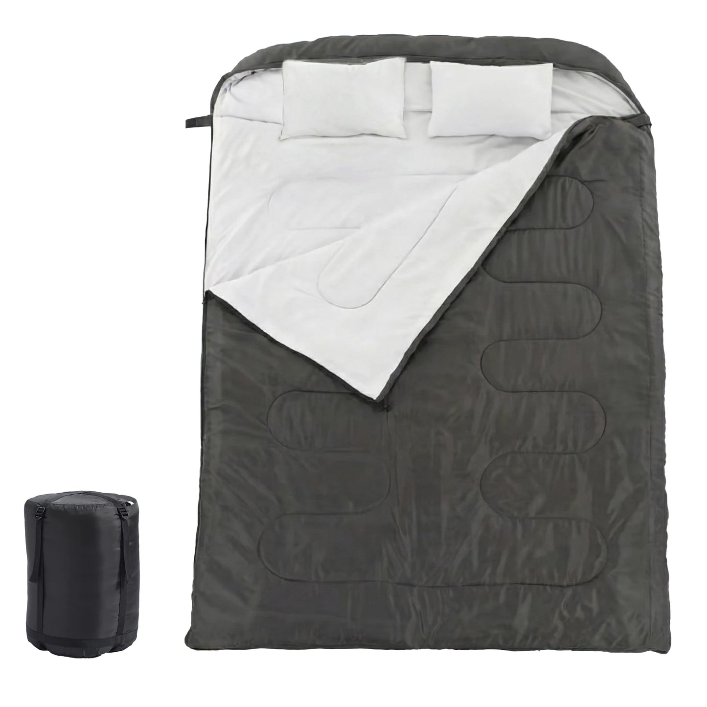 JHK Sleeping Bag For Adults Lightweight 3 Season Camping With Pillow