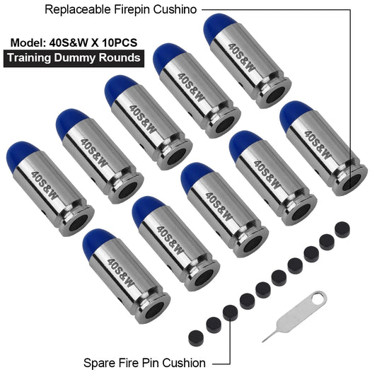 40S&W Dummy Rounds For Practice Training, 10 Pieces