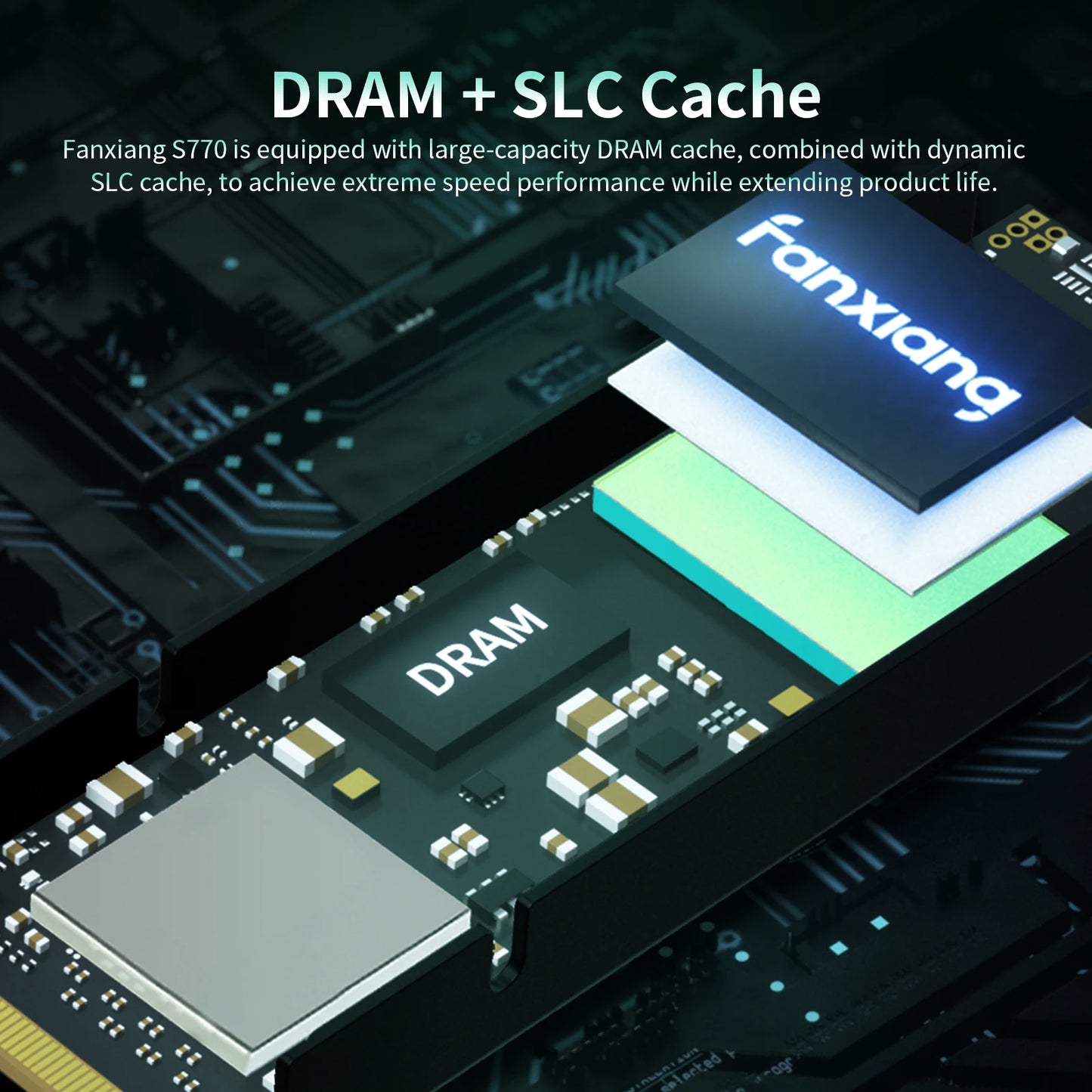 FANXIANG S770 M.2 NVMe PCIe 4.0 Internal SSD DRAM Cache