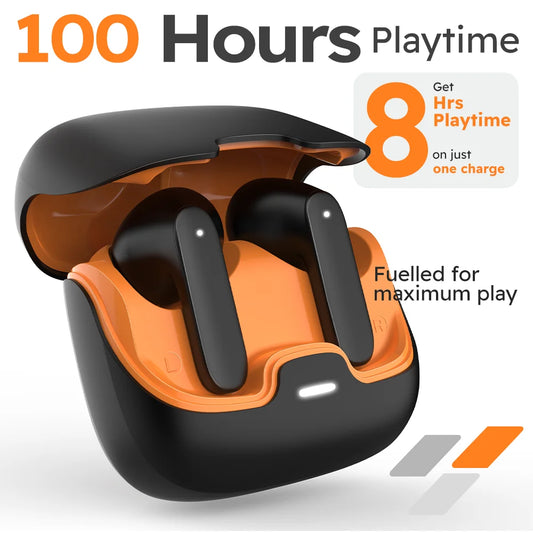 Jogrytece Bluetooth 5.4 TWS Earphones Ultra Low Latency ENC