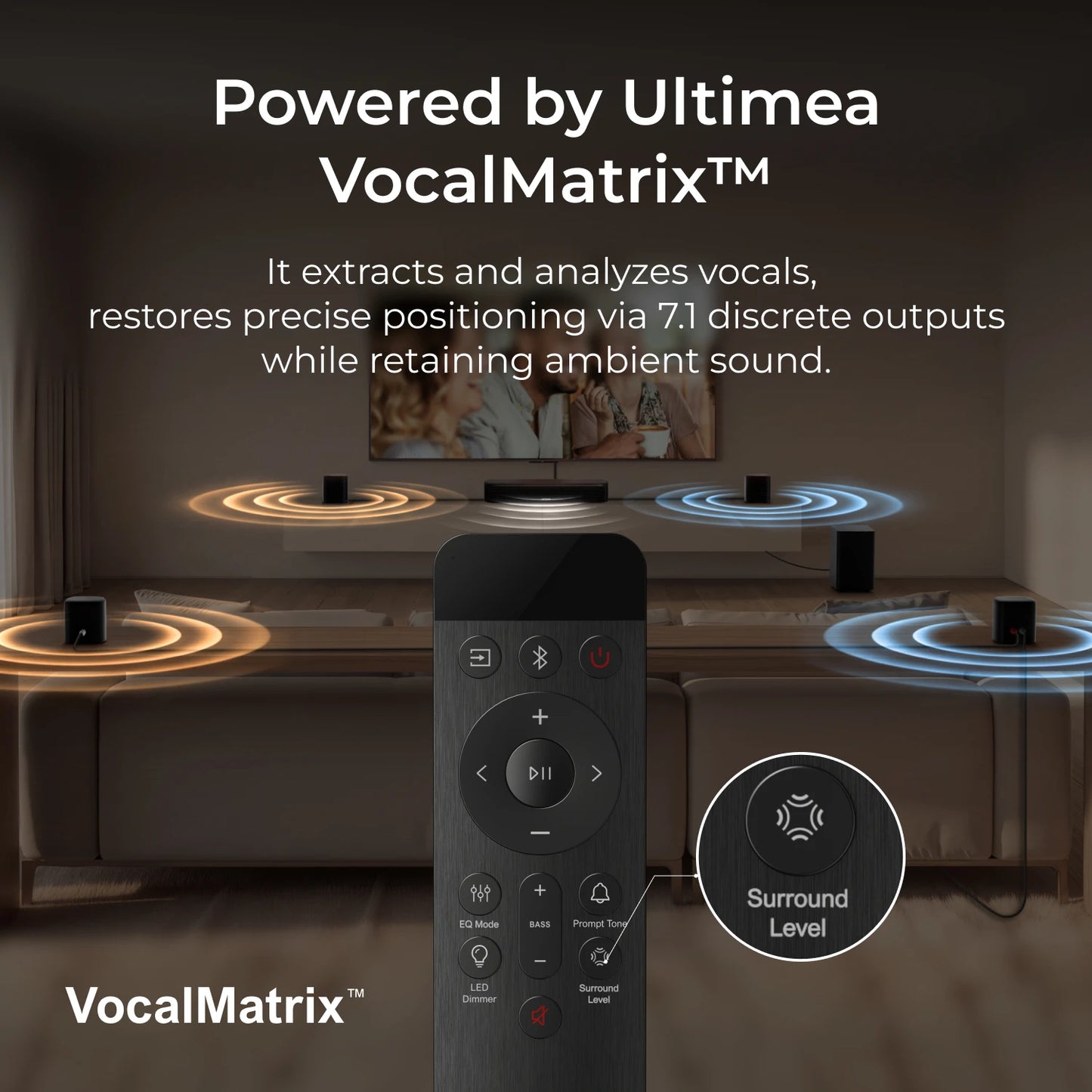 Ultimea Aura S4T 350W 7.1ch Soundbar With Subwoofer HDMI ARC