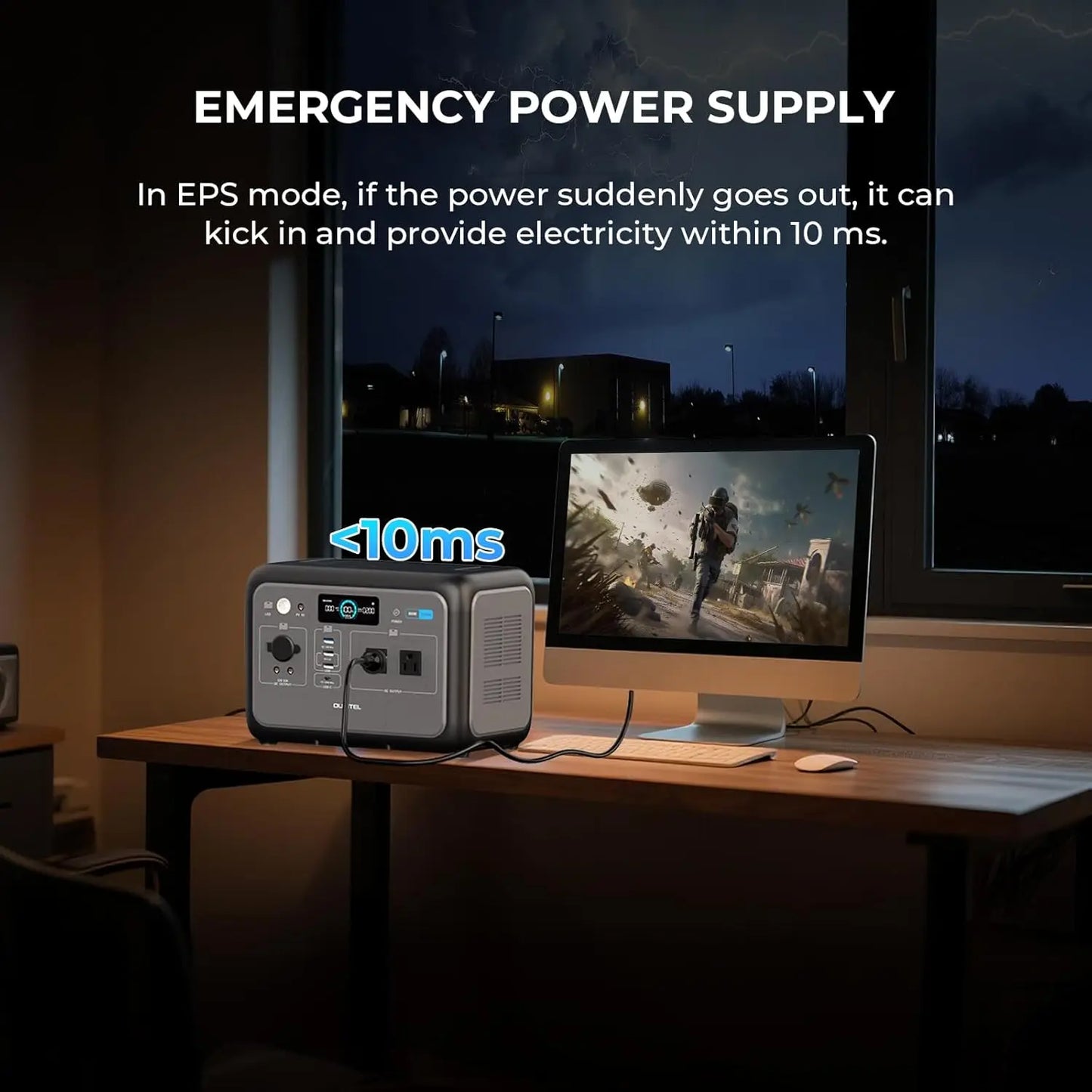 OUKITEL P800E Portable Power Station 800W Solar Generator 512Wh LiFePO4