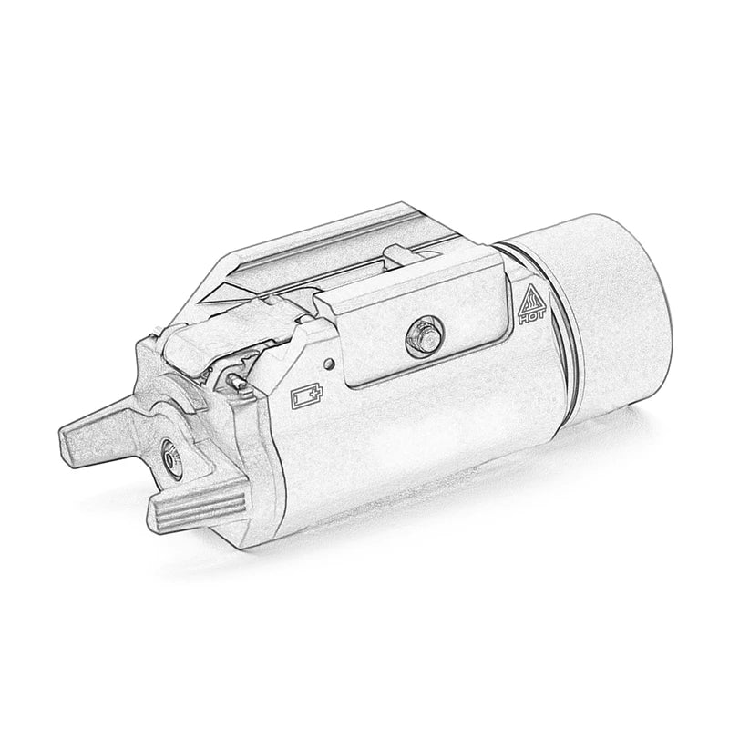 TR1/TR7/TR8 Weapon Light 1000 Lumen LED Rail Mount