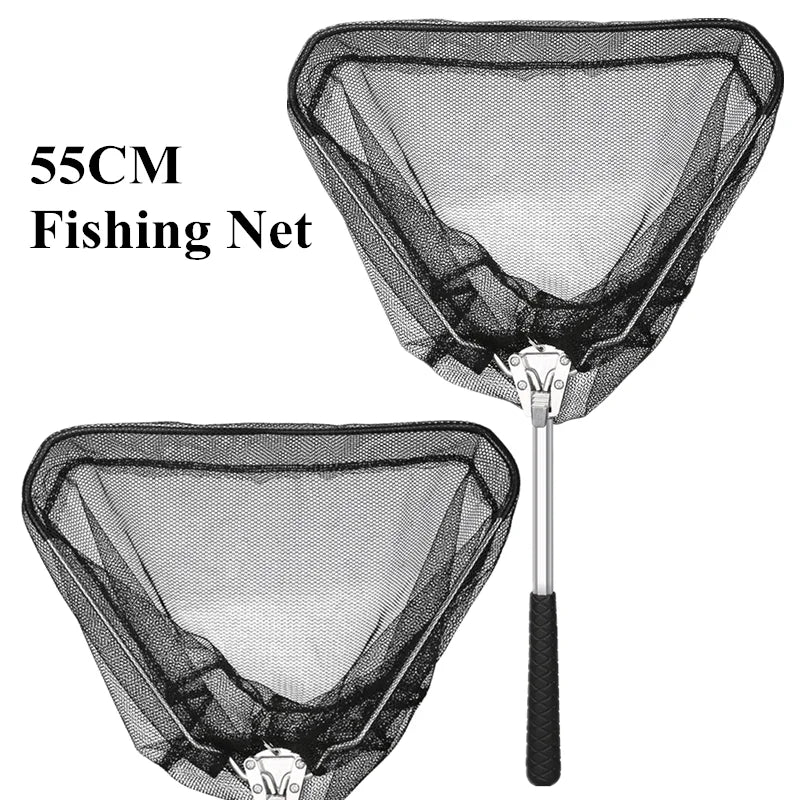 Telescopic Landing Net For Fly Fishing Folding Mesh Net