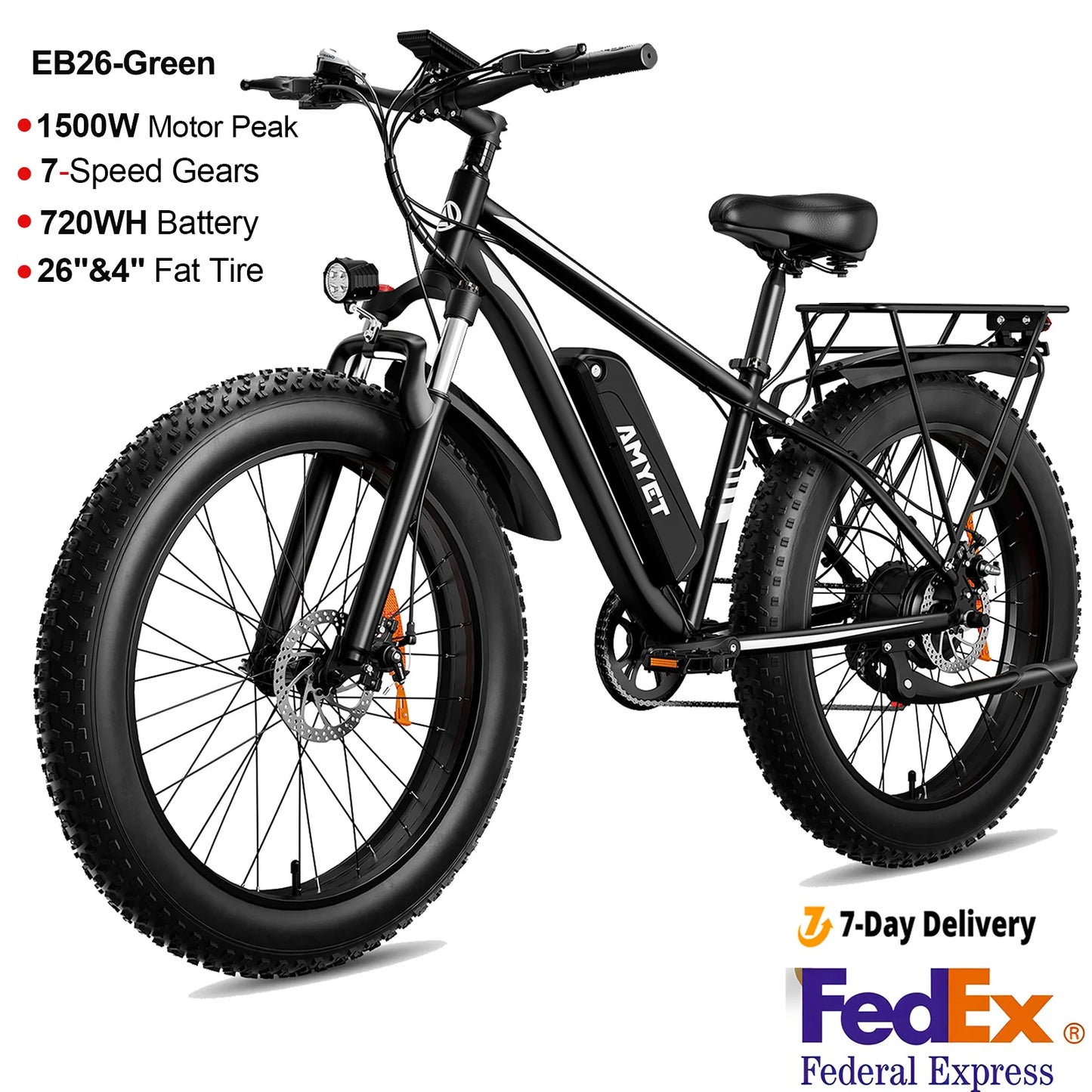 AMYET Electric Bike EB26 1500W 720Wh