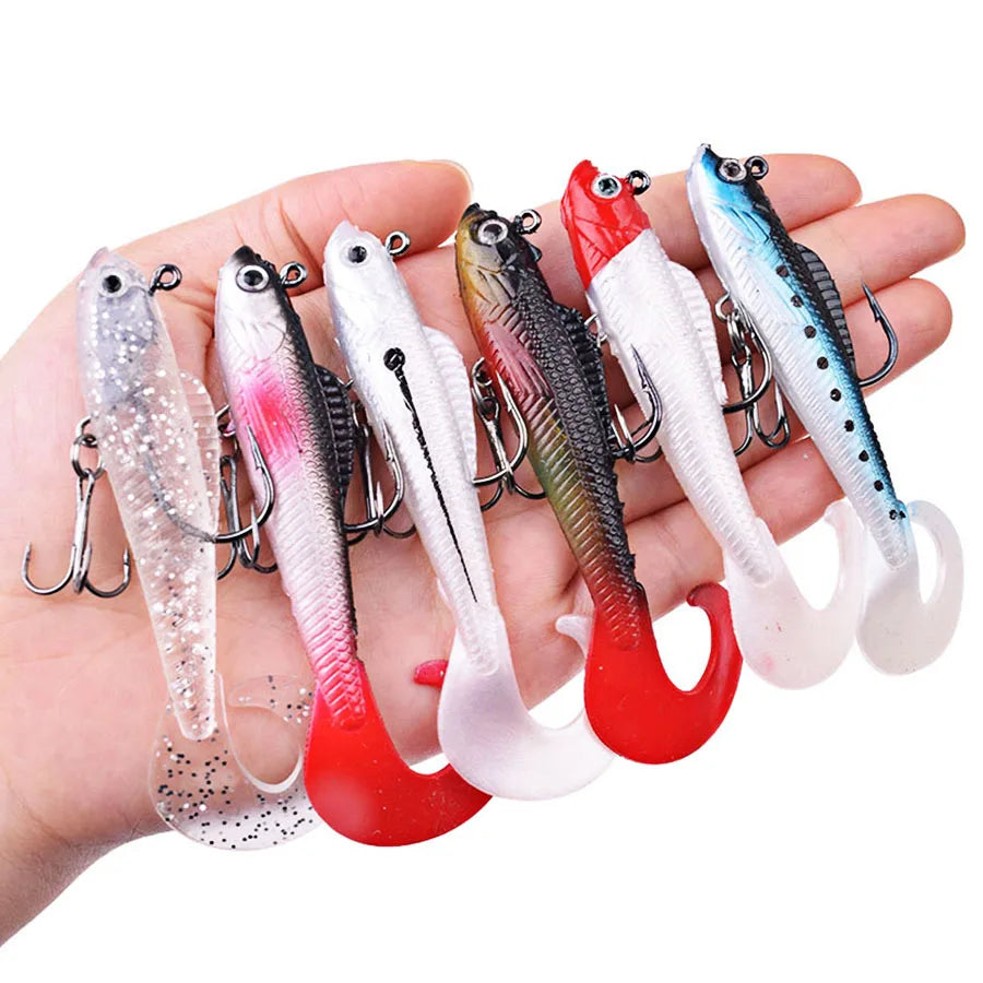 BODECIN Wobblers Soft Silicone Fishing Lures for Sea Bass