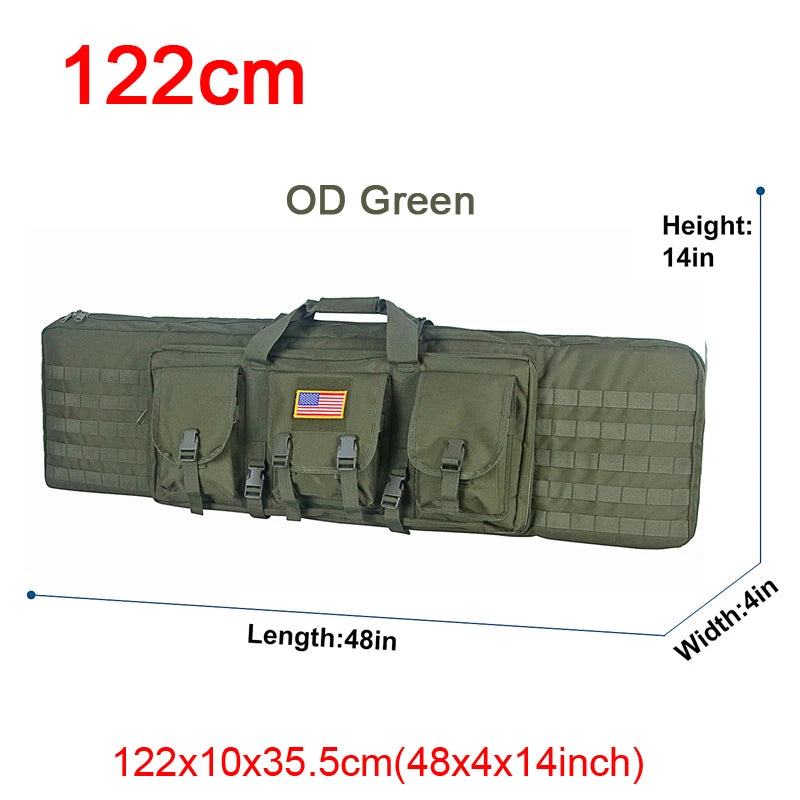 LQARMY Tactical Double Rifle Case With Molle Rifle Bag