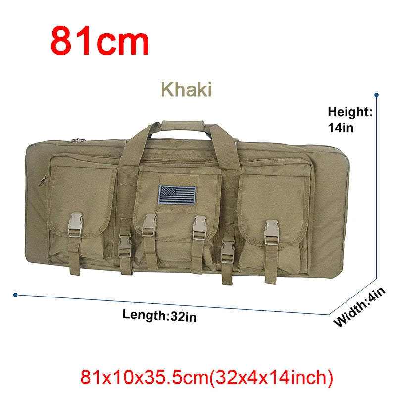 LQARMY Tactical Double Rifle Case With Molle Rifle Bag