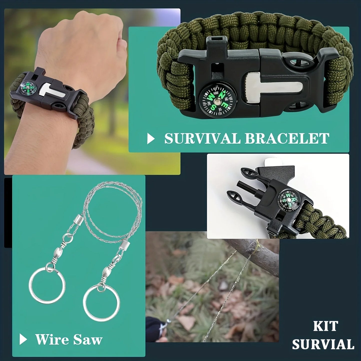 Ultimate Survival Gear Kit 20-in-1 Emergency Tools for Outdoors