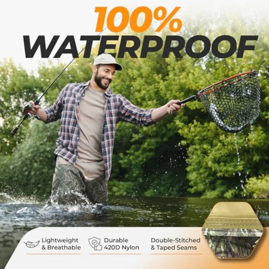 Lightweight Waterproof Camo Hip Waders For Men And Women