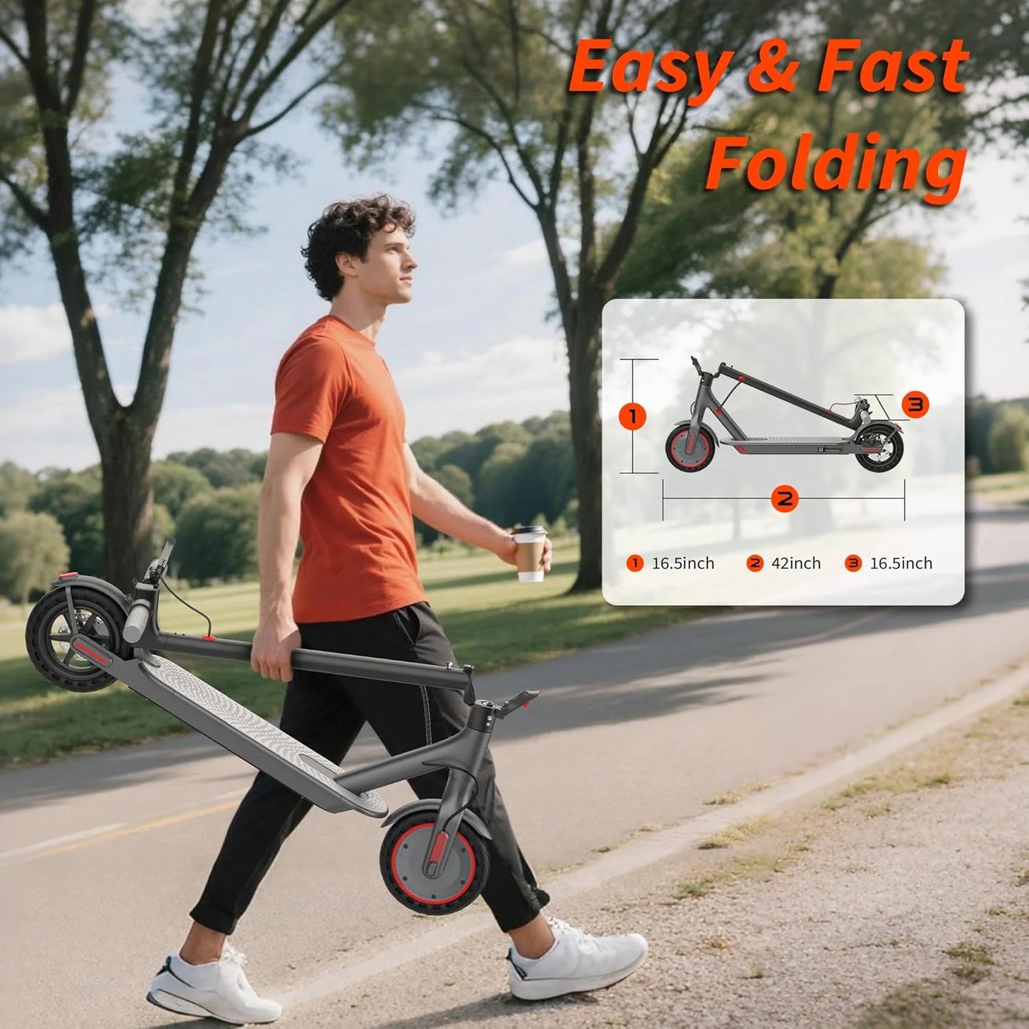 AOVOPRO ES80 350W Electric Scooter Foldable With Smart App Control