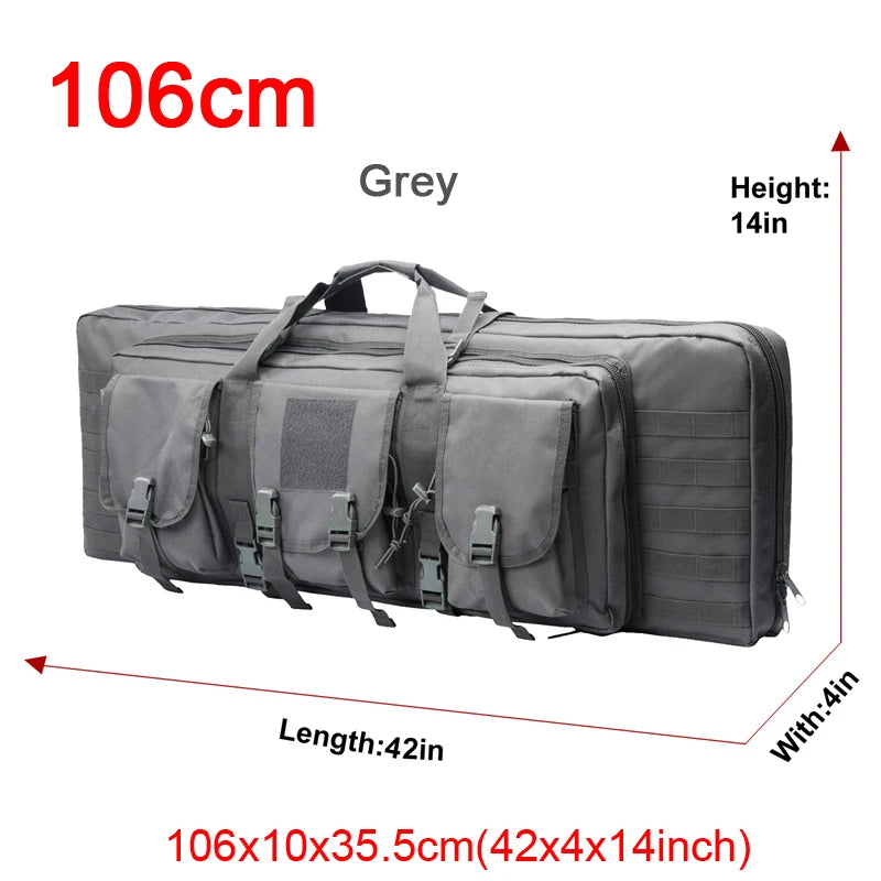 LQARMY Tactical Double Rifle Case With Molle Rifle Bag