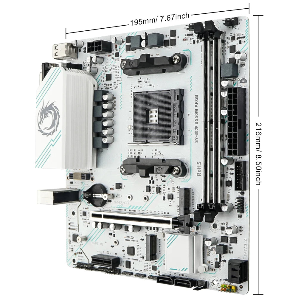 SOYO AMD B550M ARGB DDR4 Micro ATX Motherboard AM4