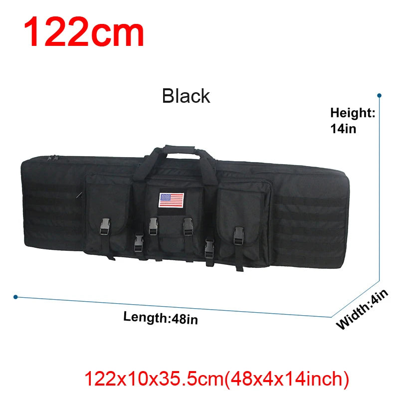 LQARMY Tactical Double Rifle Case With Molle Rifle Bag