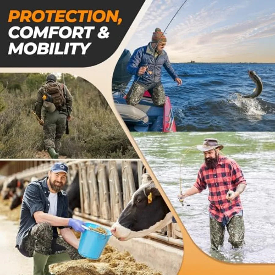 Lightweight Waterproof Camo Hip Waders For Men And Women