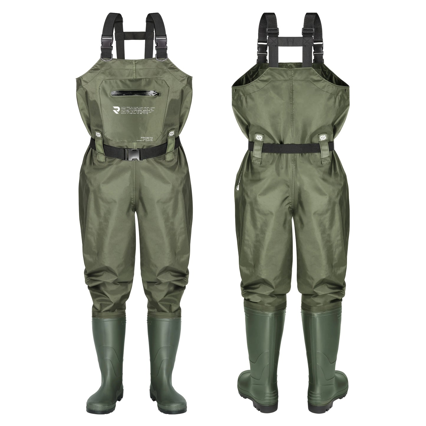 Chest Waders With Boots For Fishing And Hunting 210D NylonPVC