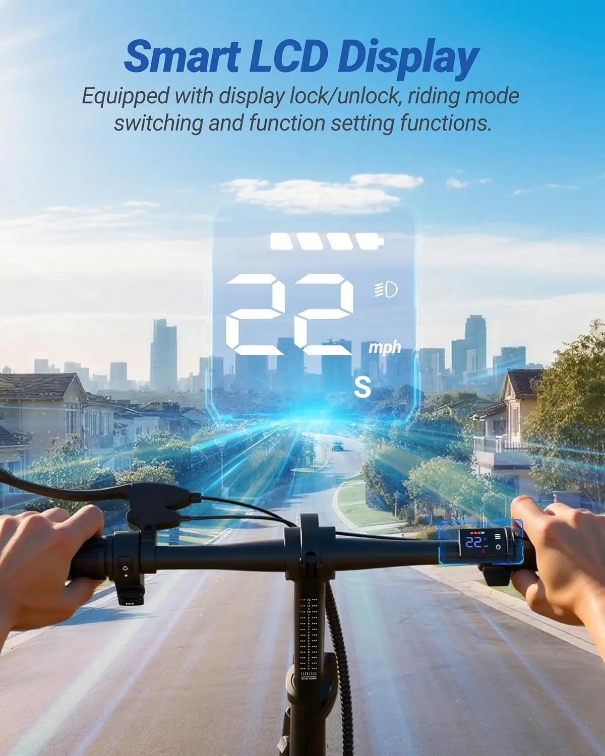 AOVOPRO Electric Scooter For Adults 500W Up To 22 Mph