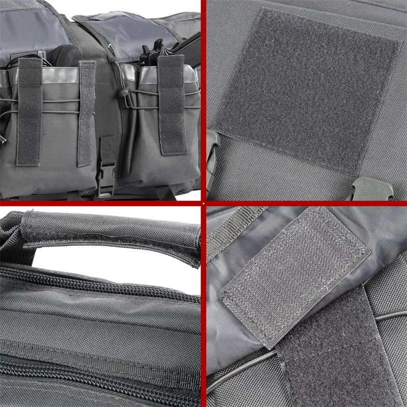 LQARMY Tactical Double Rifle Case With Molle Rifle Bag