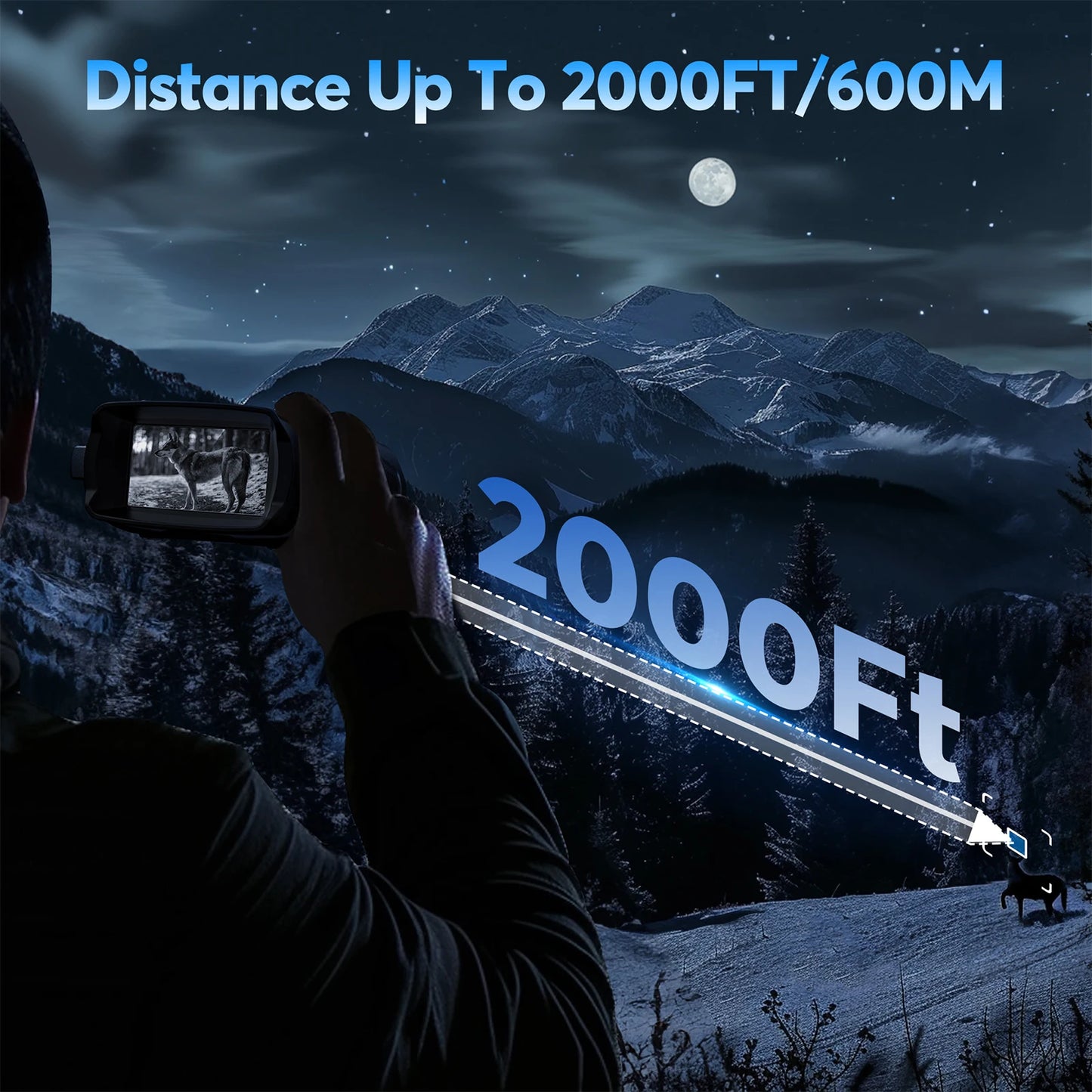 USB Rechargeable 4K Night Vision Binoculars With Infrared 8X Zoom