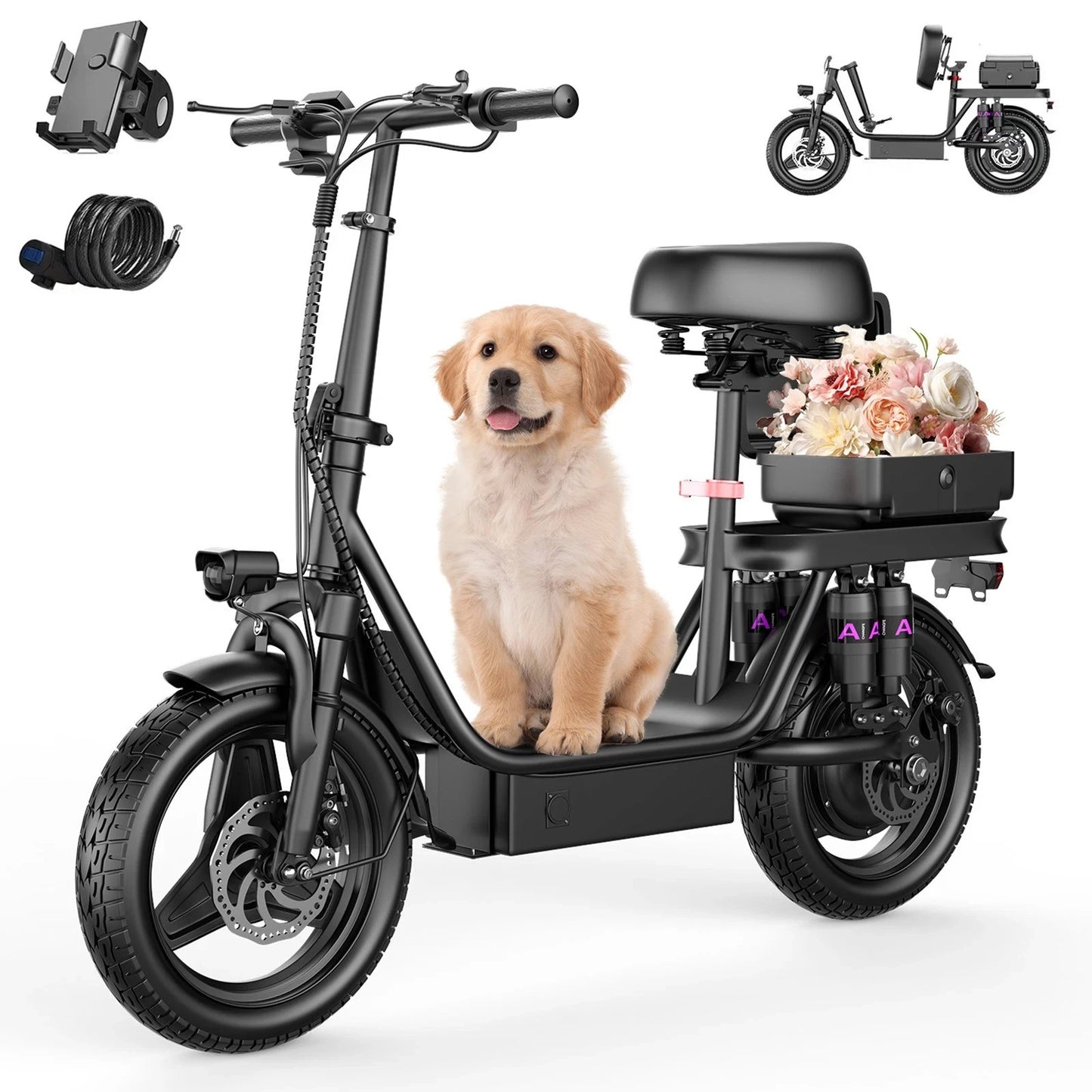 UPlee GQ8 Folding Electric Bike for Adults