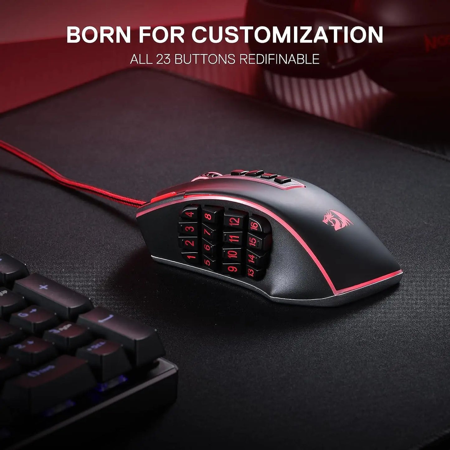 Redragon M990 MMO Gaming Mouse With 23 Programmable Buttons