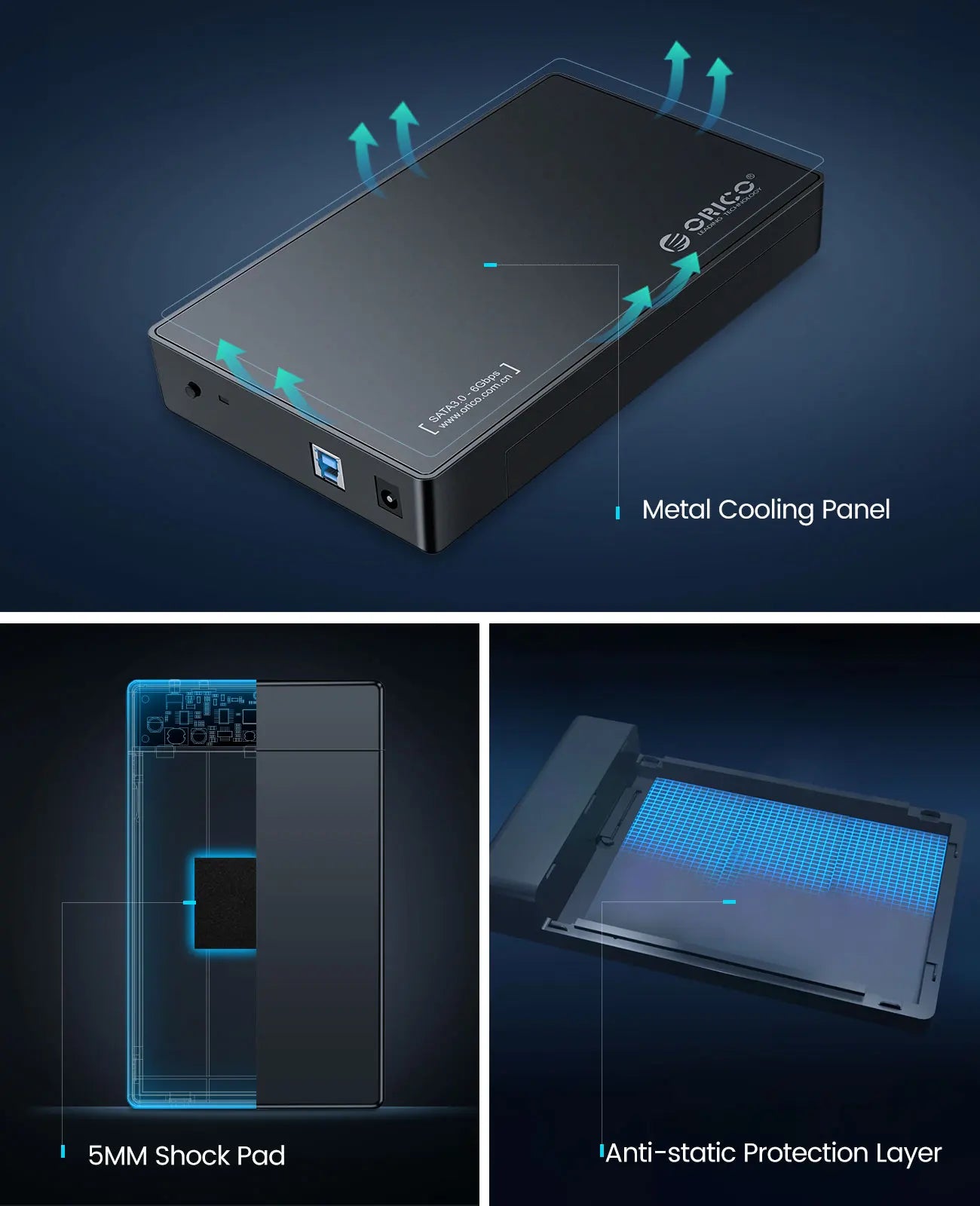 Orico External USB 3.0 HDD Enclosure SATA Case
