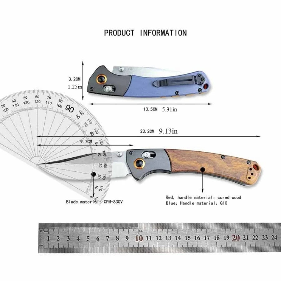DIY Supplies Crooked River Folding Knife For Outdoor Camping And Hunting
