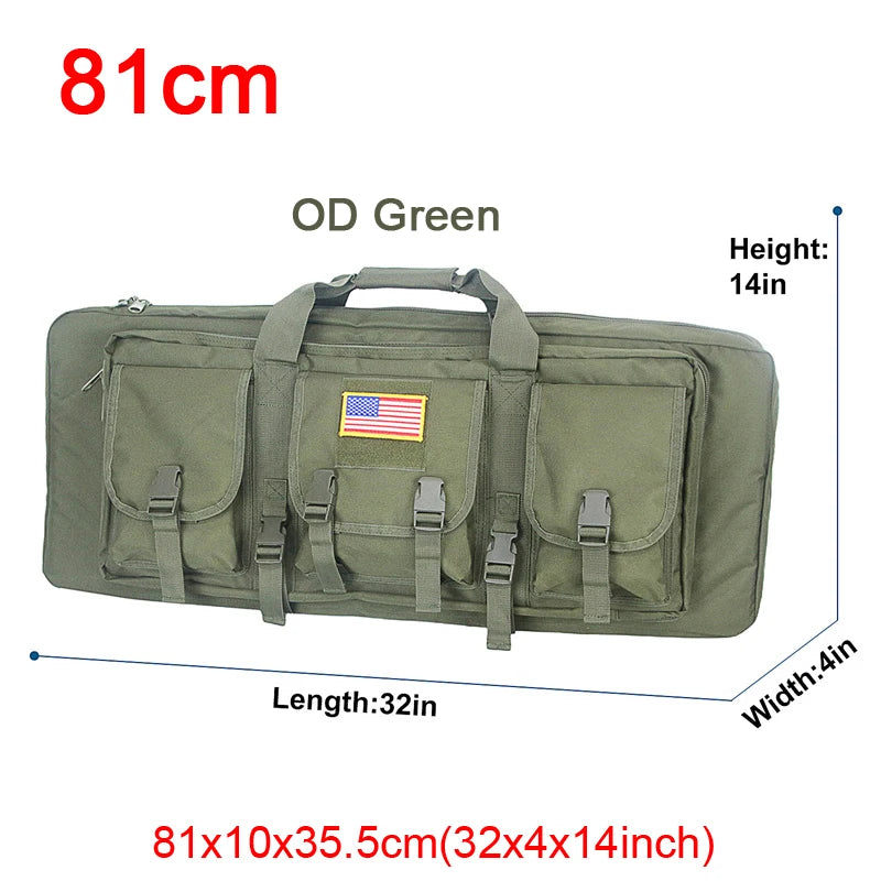 LQARMY Tactical Double Rifle Case With Molle Rifle Bag