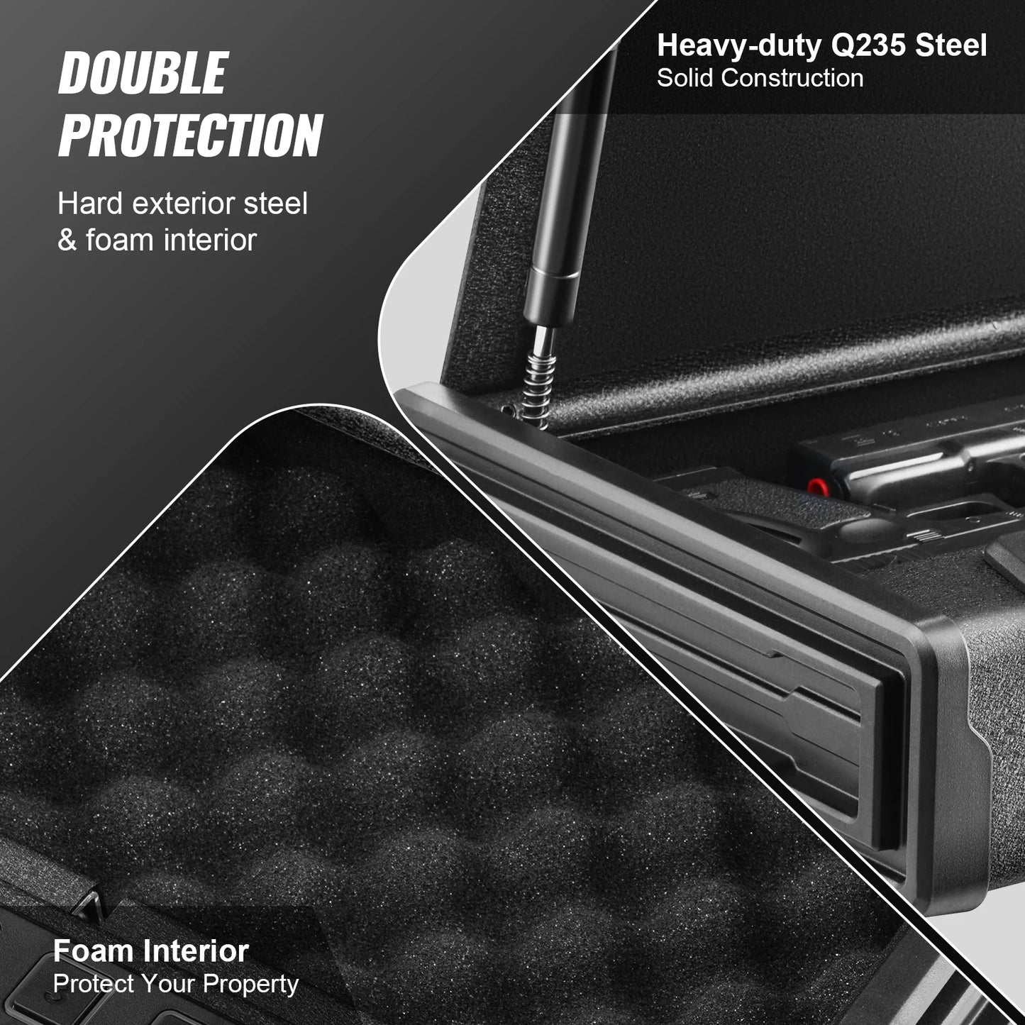 VEVOR Gun Safe Biometric Quick Access Case For Pistols